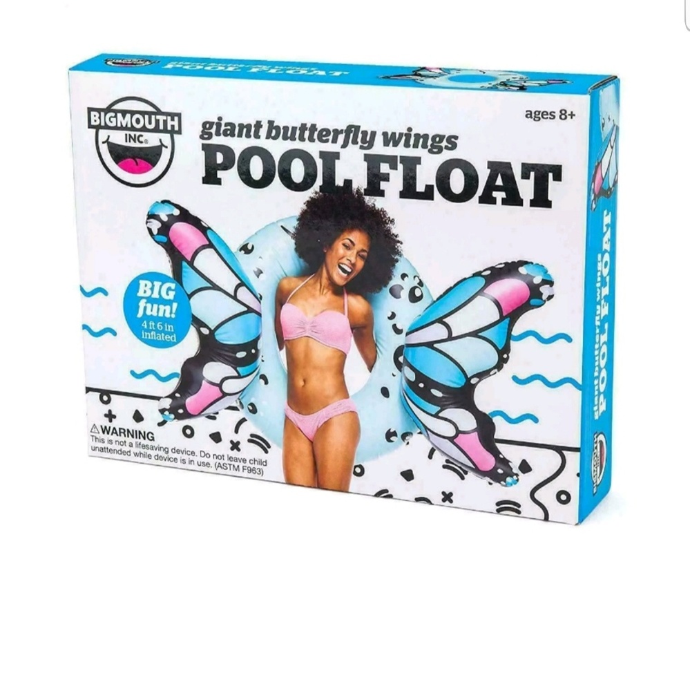Brand New Bigmouth inc butterfly wing pool float